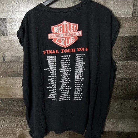 SOLD Motley Crue All Bad Things Must Come To An End Tour Cut Off Shirt 3XL - Picture 2 of 2